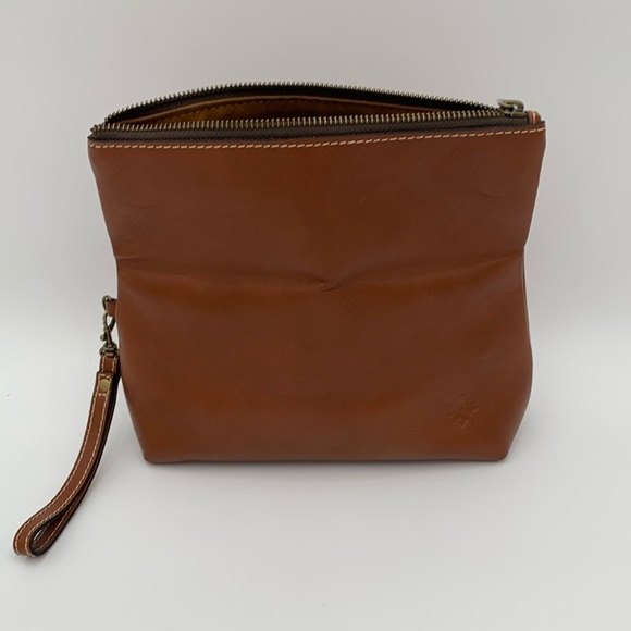 Patricia Nash Valerie fold over Leather Clutch with Wrist Strap - Picture 3 of 14